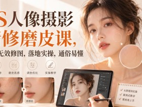 PS人像摄影精修磨皮课,拒绝无效修图,落地实操,通俗易懂